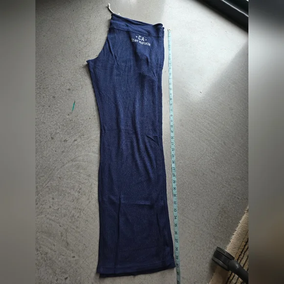 Rufskin Foster Ribbed Cotton Flare-Leg Lounge Pant Indigo - Picture 5 of 7